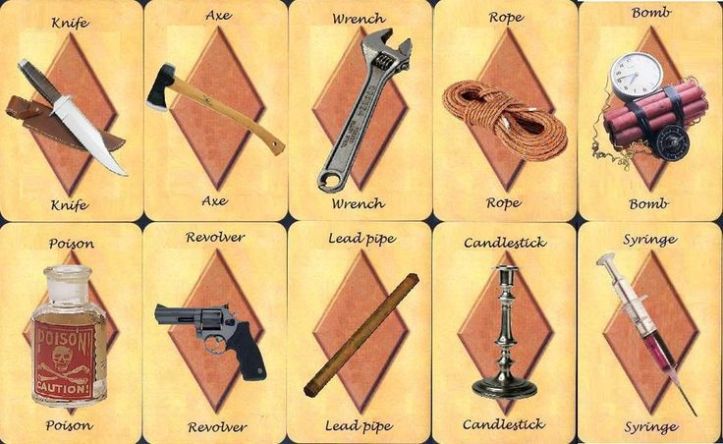 Weapons cards clue